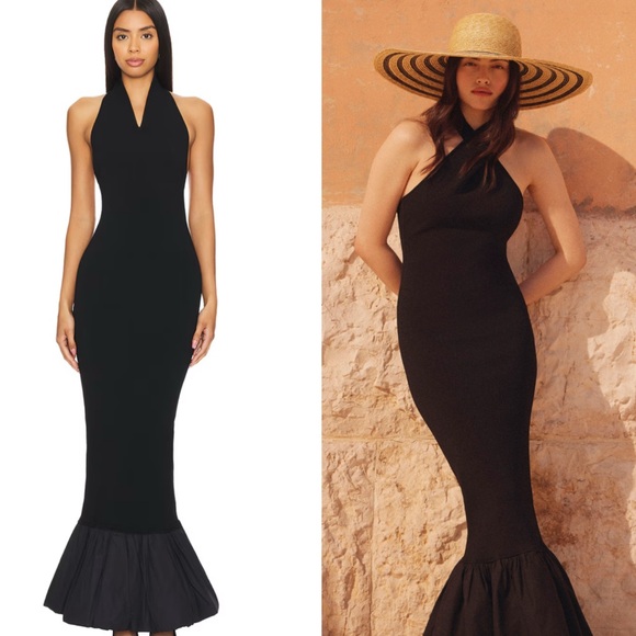 ronny kobo wyeth halter knit combo maxi dress Ronny Kobo Collection | Dresses | Ronny Kobo Wyeth Halter Knit Combo Maxi  Dress